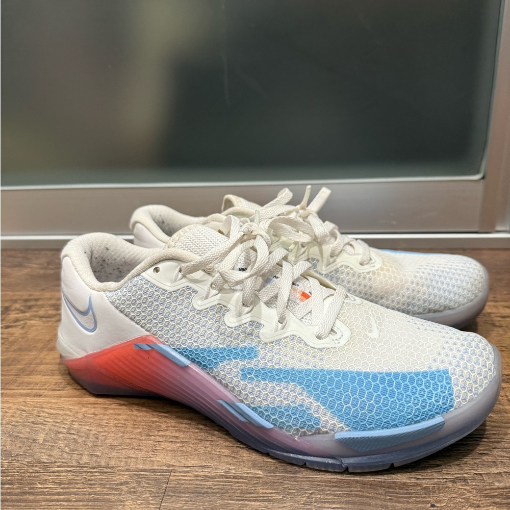 Nike White and Light Blue Training Shoes